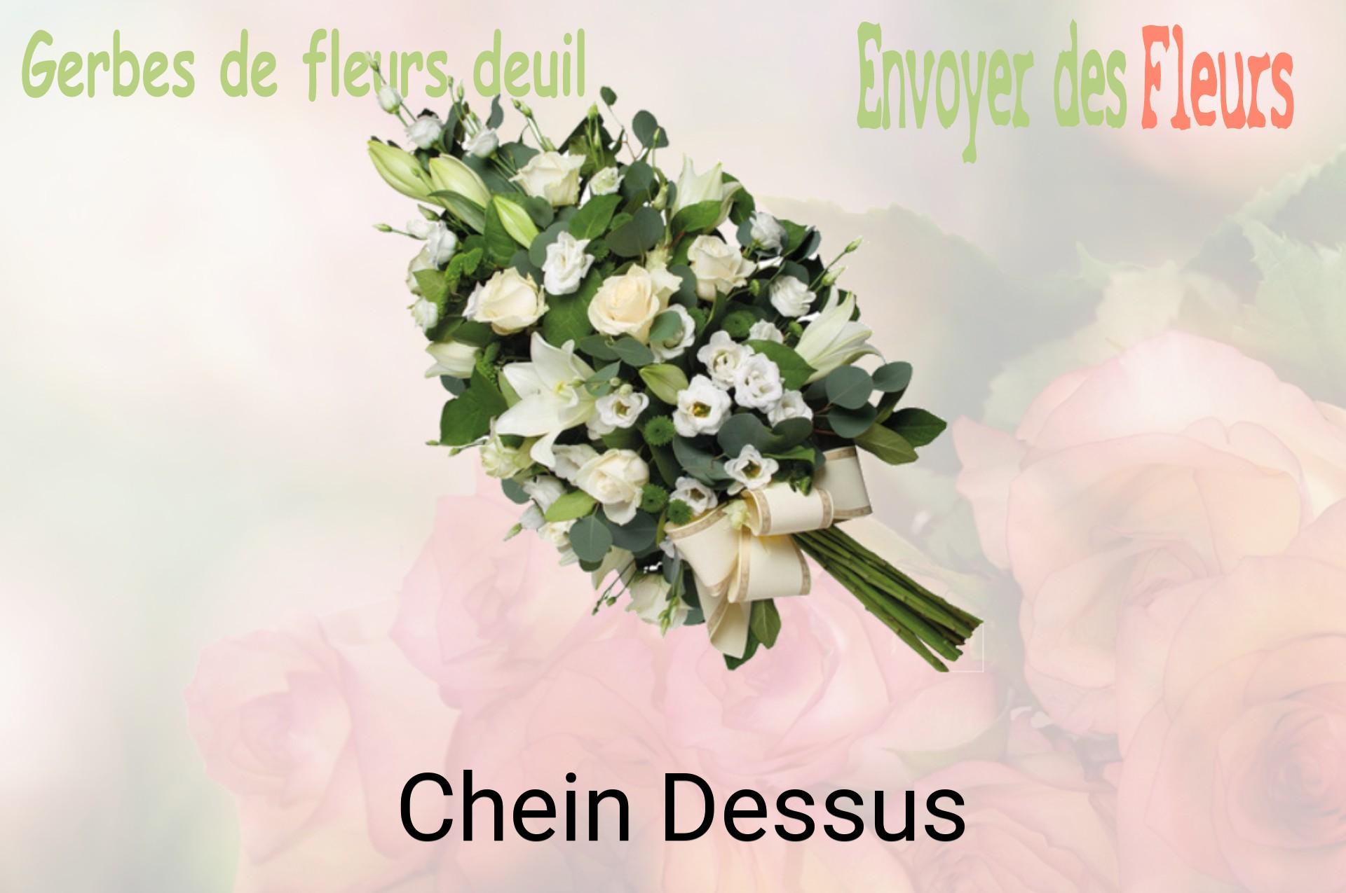 Gerbe de fleurs de deuil livrée à Chein-Dessus